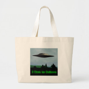 Ik wil geloven grote tote bag