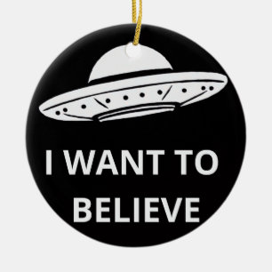 Ik Wil Geloven, Retro Film 90s, Alien UFO Keramisch Ornament