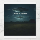 Ik wil geloven wijn etiket (Enkel label)