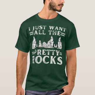 Ik wil gewoon alle Rocks Funny Funny Rock T-shirt
