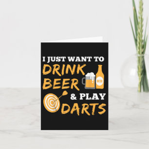 Ik wil gewoon bier Drinken en darts spelen G Kaart