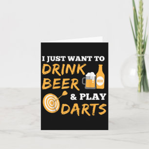 Ik wil gewoon bier Drinken en darts spelen G Kaart