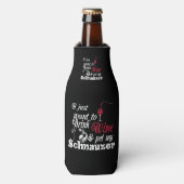 Ik wil gewoon Drink & huisdier mijn schnauzer cade Flesjeskoeler (Fles Voorkant)
