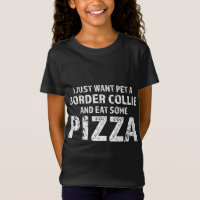 Ik wil gewoon een border collie hond aaien en pizz