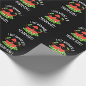 Ik wil gewoon een Melon-aire Melon Pun Dark BG zij Cadeaupapier (Hoek)