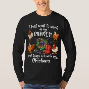 Ik wil gewoon in mijn tuin werken en chic ophangen t-shirt
