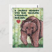 Ik wil gewoon je teddybeer zijn briefkaart (Voorkant / Achterkant)