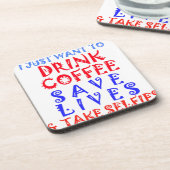 Ik wil gewoon koffie drinken bier onderzetter (Linkerzijde)