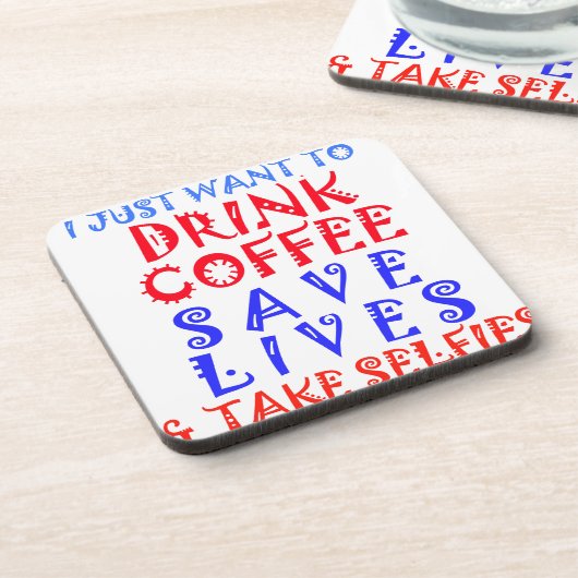 Ik wil gewoon koffie drinken bier onderzetter (Linkerzijde)