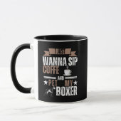 Ik wil gewoon koffie Drinken en mijn boxerhond aai Mok (Links)