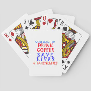 Ik wil gewoon koffie drinken pokerkaarten