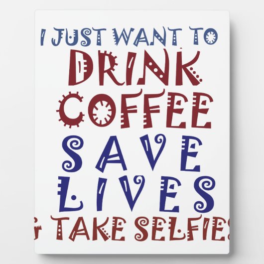 Ik wil gewoon koffie drinken, sparen levens fotoplaat (Voorkant)