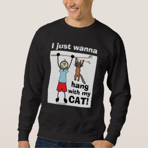 Ik wil gewoon met mijn kat hangen! Grappige katten Trui