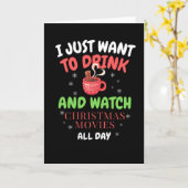 Ik wil gewoon naar kerstfilms kijken kaart (Gele Bloem)