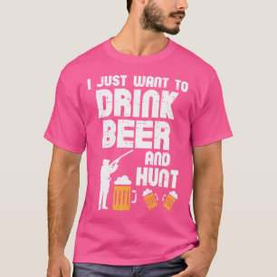 Ik wil gewoon op grappige herten jagen jager vader t-shirt