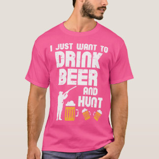 Ik wil gewoon op grappige herten jagen jager vader t-shirt