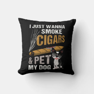 Ik wil gewoon sigaren roken en mijn hond sigaar Lo Kussen