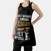 Ik wil gewoon sigaren roken en mijn hond sigaar Lo Schort (Insitu)