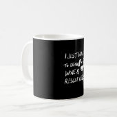 Ik wil gewoon wijn drinken koffiemok (Voorkant links)