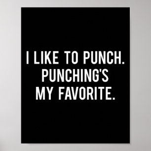 Ik wil graag een grappige liefdesboxing Gezegde Gy Poster