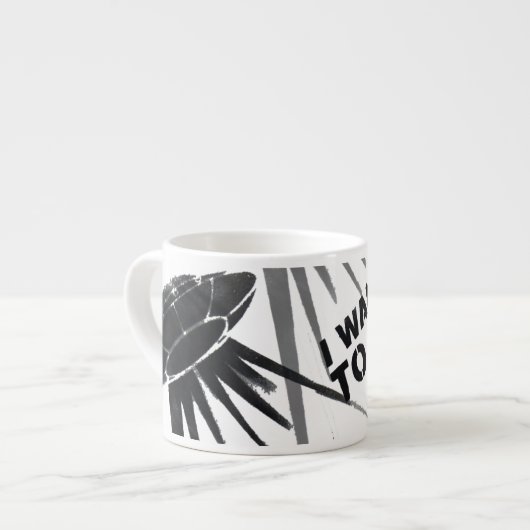Ik wil grote Espresso-Mok Espresso Kop (Voorkant links)