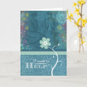 Ik wil helpen kaart (Gele Bloem)