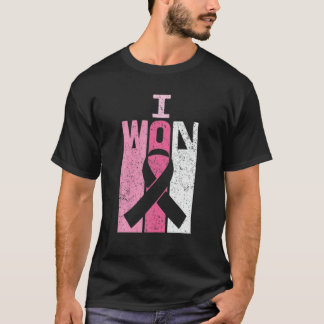 Ik wil het roze lintlint voor borstkanker t-shirt