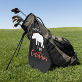 Ik wil Hippopotamus voor Kerstmis. Golfhanddoek (Groen)