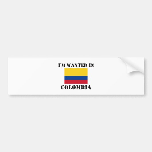 Ik wil in Colombia Bumpersticker (Voorkant)