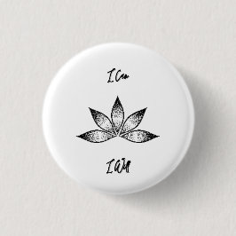 Ik wil Inspirerend bepalingsLotus. Ronde Button 3,2 Cm