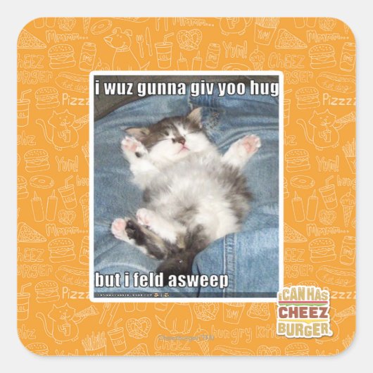 Ik wil je een knuffel geven vierkante sticker (Voorkant)