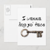 Ik wil je gezicht knuffelen. briefkaart (Voorkant / Achterkant)