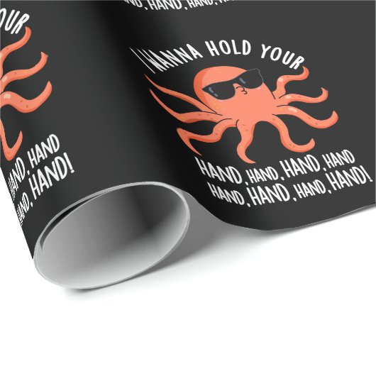 Ik wil je hand-hand-octopus vasthouden.. cadeaupapier (Rol Hoek)