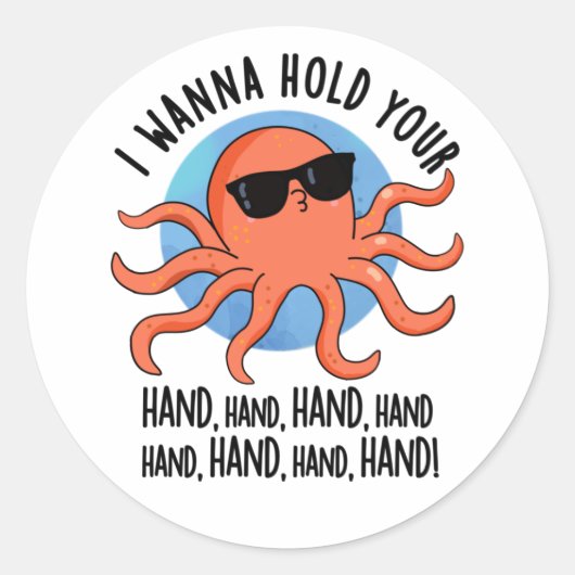 Ik wil je hand houden... ronde sticker (Voorkant)