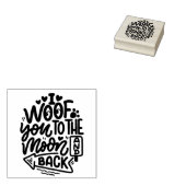 Ik wil je naar de maan en terug rubberstempel (Gestempeld)