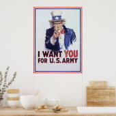 Ik wil je ~  Tweede Wereldoorlog Poster (Keuken)