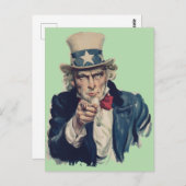 Ik wil je | Uncle Sam Recruitment Poster Briefkaart (Voorkant / Achterkant)