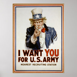 Ik wil je voor het Amerikaanse leger dat Poster te
