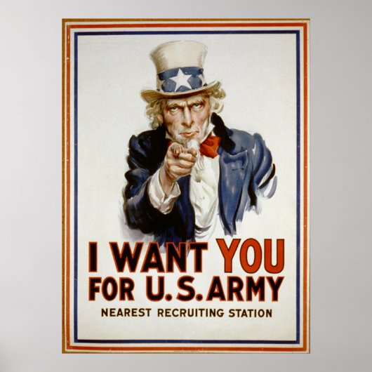 Ik wil je voor het Amerikaanse leger dat Poster te (Voorkant)