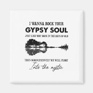 Ik wil je zigeunersol Hippie Guitar schenen Magneet