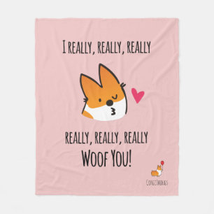 Ik wil jullie Corgi Fleece Blanket Deken