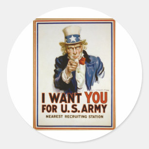 Ik wil jullie voor het Amerikaanse leger door Jame Ronde Sticker