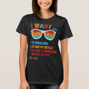 Ik wil mijn fiets gratis loslaten. t-shirt