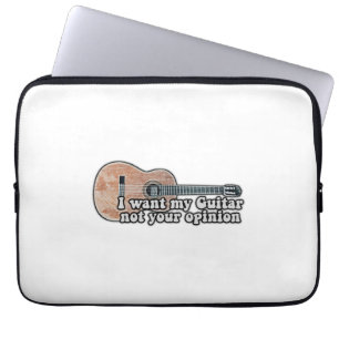 Ik wil mijn gitaar, niet jouw mening. laptop sleeve