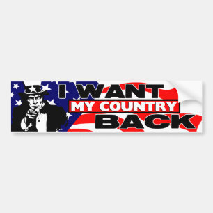 Ik wil mijn land terug! bumpersticker