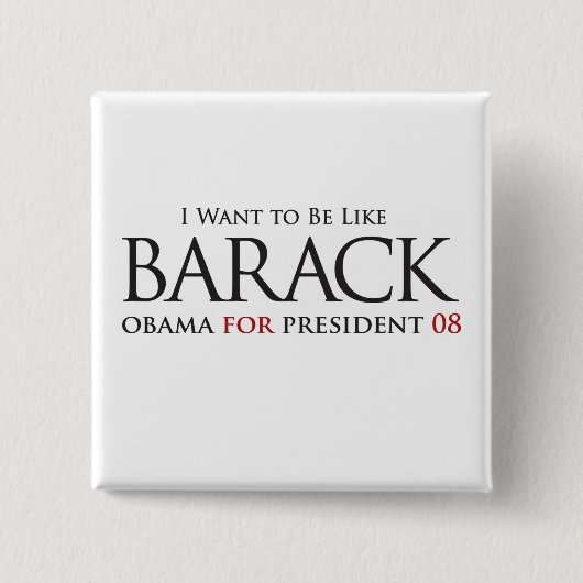 Ik wil net als Barack zijn - Button (Voorkant)