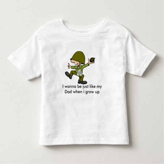 Ik wil net als mijn vader zijn als ik... kinder shirts (Voorkant)