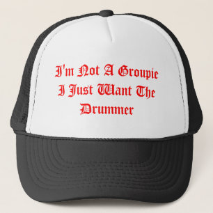 Ik wil niet alleen de drummer. trucker pet