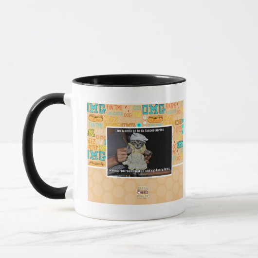 Ik wil niet naar een feest gaan mok (Links)