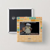 Ik wil niet naar een feest gaan vierkante button 5,1 cm (Voorkant /achterkant)